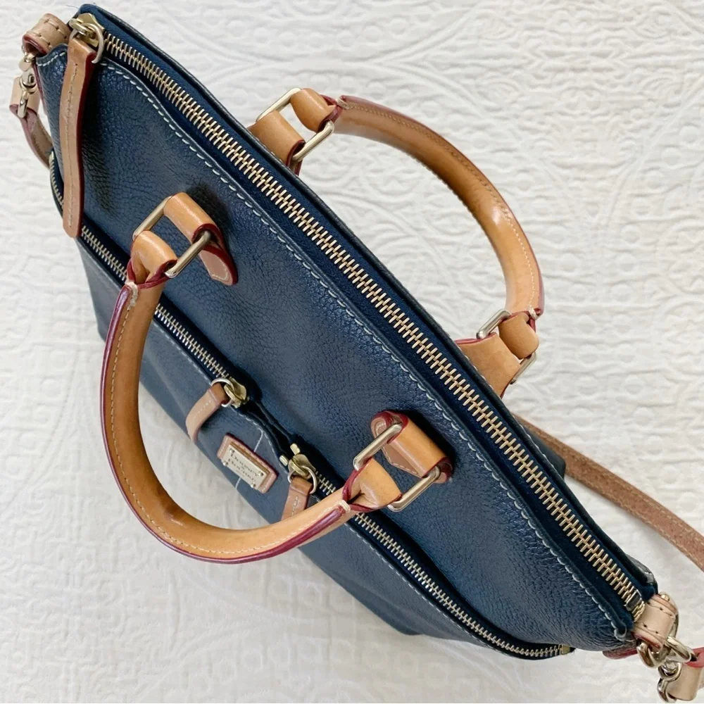 Dooney & Bourke Dillen Leather Double Pocket Satchel‎ and Matching Pouch